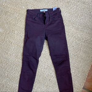 TOPSHOP MOTO LEIGH maroon/burgundy jeans